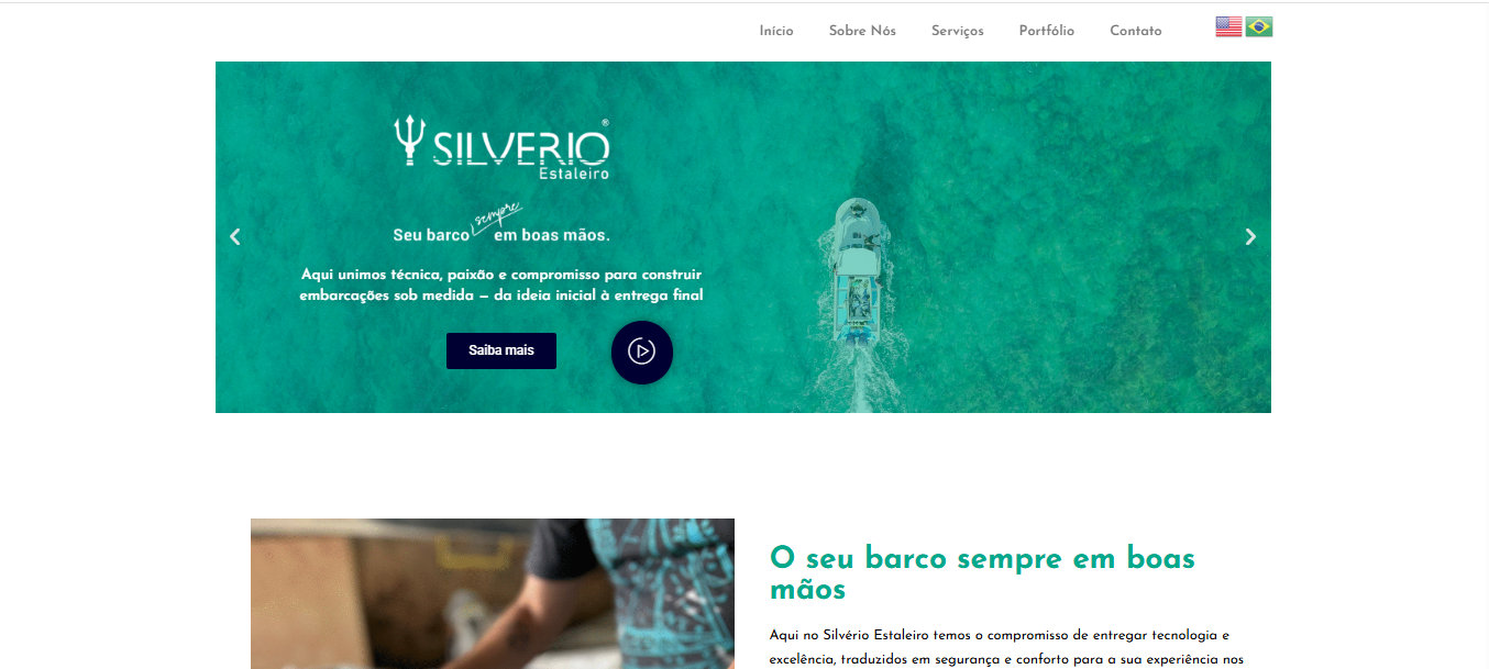 Site Profissional para Silverio Estaleiro